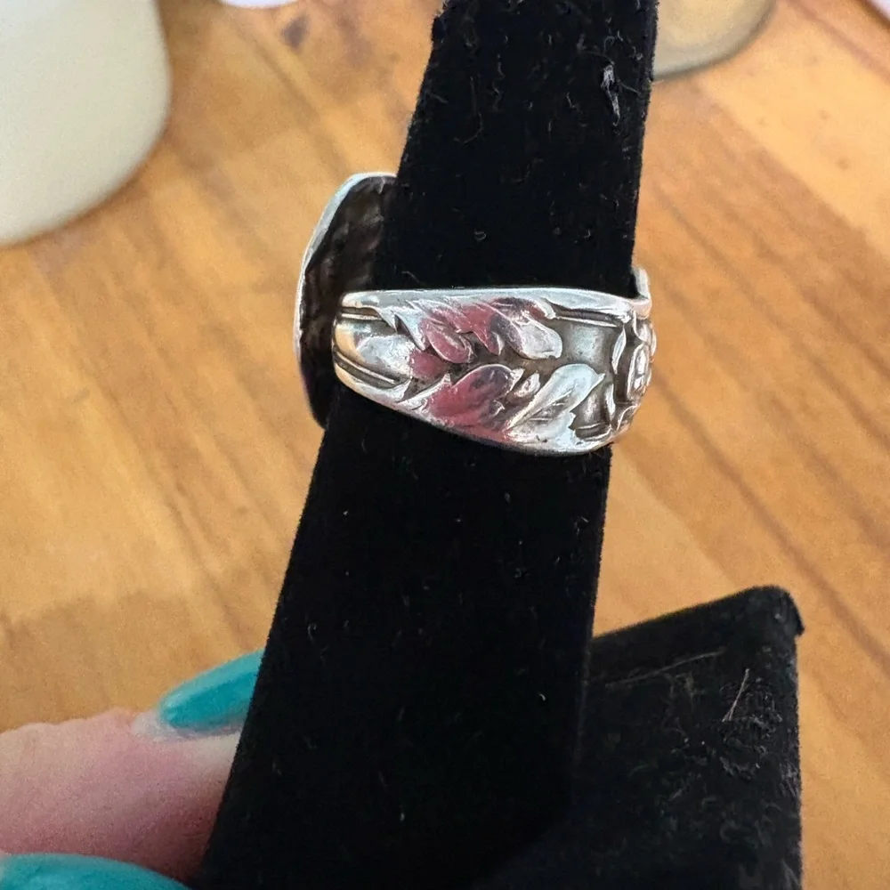 Sterling Silver Vintage Spoon Ring size 5 - Picture 7 of 15